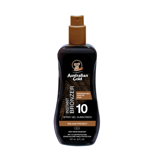 Australian Gold - SPF 10 Spray Gel With Bronzer Viso e Corpo 237 ml