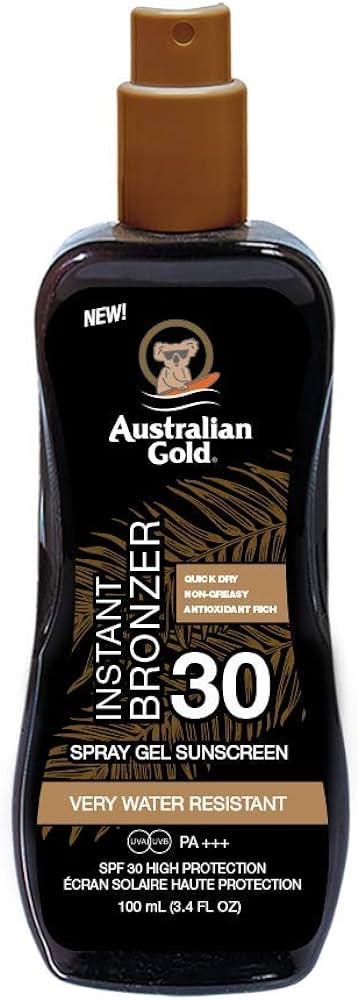 Australian Gold - Instant Bronzer Spray Gel Spf 30 Travel Size