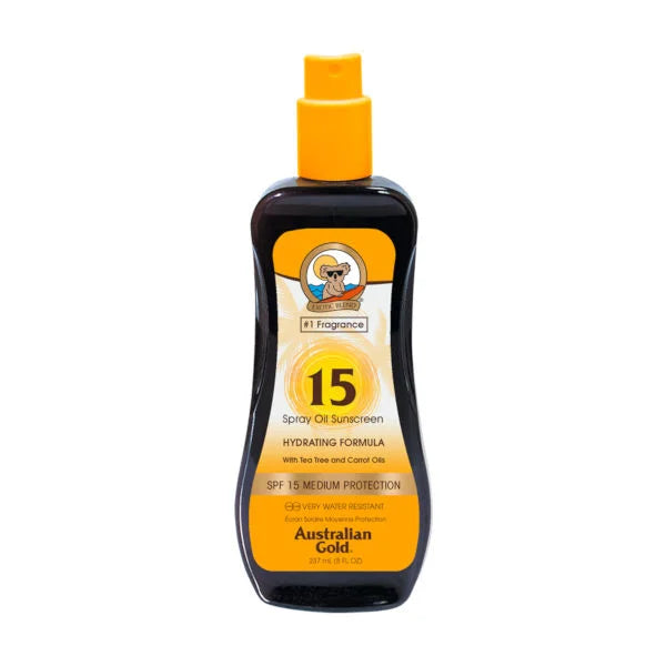 Australian Gold - Spf 15 Spray Oil With Carrot Oil 237 Ml